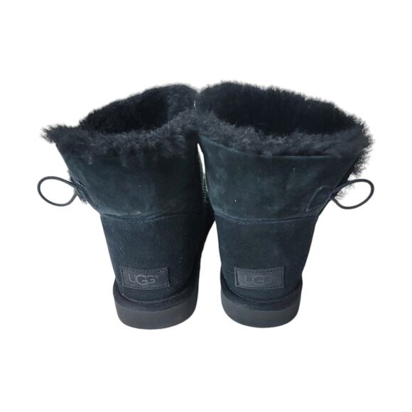 UGG Mini Bailey Suede and Shearling Boots Women's Size 9 - Picture 5 of 10